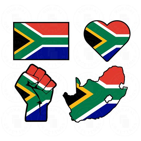 South Africa Flag SVG PNG Bundle South African Flag African Pride ...