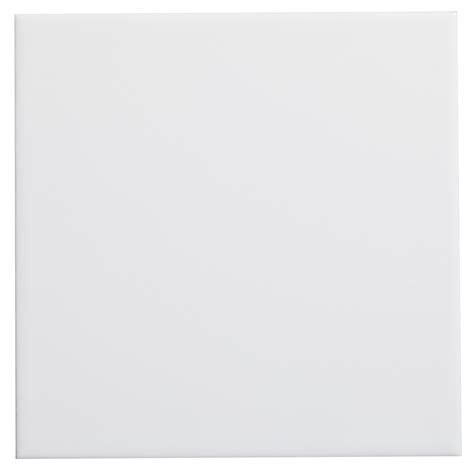 Utopia White Gloss Plain Ceramic Wall tile, Sample, (L)150mm (W)150mm ...