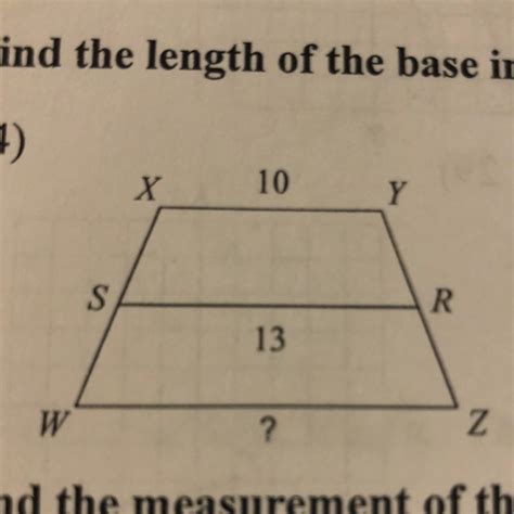 How do you find the length of a base indicated on a trapezoid - brainly.com