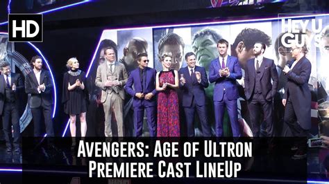 Avengers: Age of Ultron Premiere Cast Lineup - YouTube