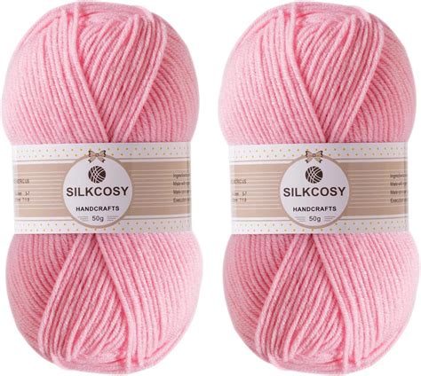 Amazon.com : 2 Pcs Crochet Yarn, Feels Soft 280 Yards Assorted Colors ...