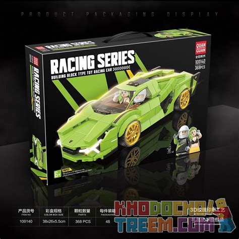 QUANGUAN 100140 Xếp hình kiểu Lego SPEED CHAMPIONS RACING Linbaoginni ...