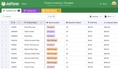 Inventory Html Template