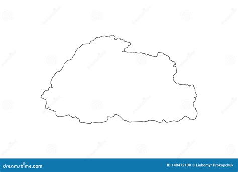 Map Of Bhutan Outline Bhutan Map Isolated Silhouette Vector Bhutan Map ...