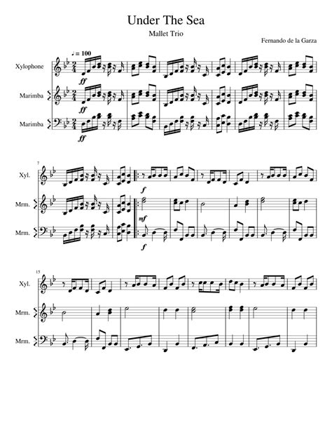 Under The Sea sheet music for Percussion download free in PDF or MIDI