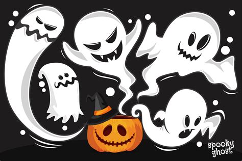 Spooky Ghost Halloween Vector Graphic by onoborgol · Creative Fabrica