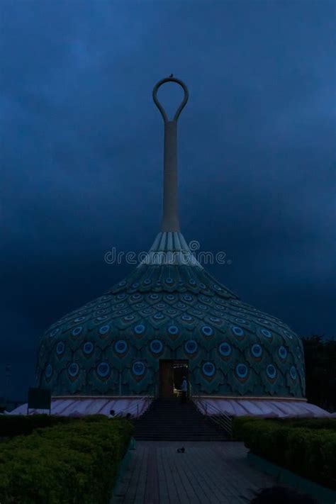 Mandaragiri Jain Temple in the Park at Night, Karnataka, India with ...