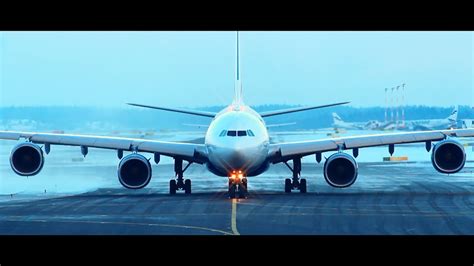 VERY RARE | Hi Fly Airbus A340-500 Takeoff | Snowy Helsinki Airport ...