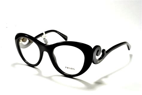 Prada Women’s Eyewear 06QV 1AB1O1 49 Black Cat Eye Baroque | Eyewear ...