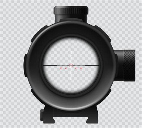 Military sniper scope, sight view target of gun 21948735 Vector Art at ...