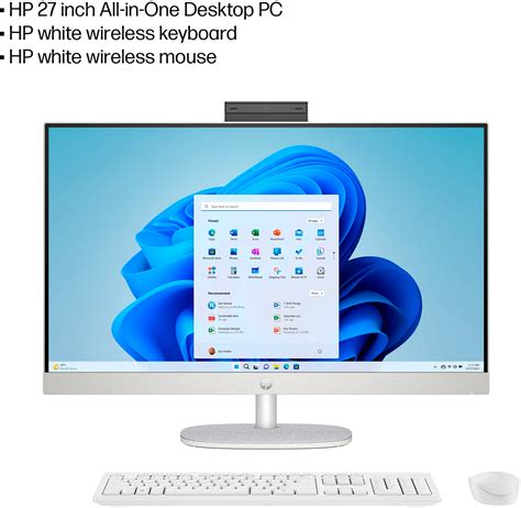 HP 27" Full HD Touch-Screen All-in-One with Adjustable Height Intel ...