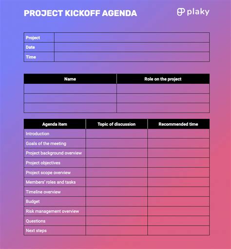 Project kickoff meeting: what it is and how to run it - Plaky