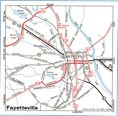 Maps of Fayetteville, North Carolina