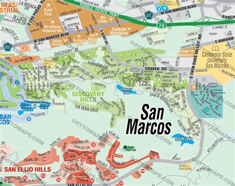 San Marcos and Lake San Marcos Map – Otto Maps