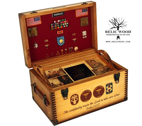 Custom Military Retirement Keepsake Shadow Box - Relic Wood