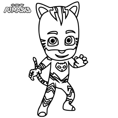 Catboy In PJMASKS Coloring Page - Free Printable Coloring Pages for Kids