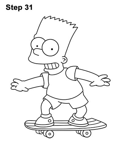 How to Draw Bart Simpson (Full Body)