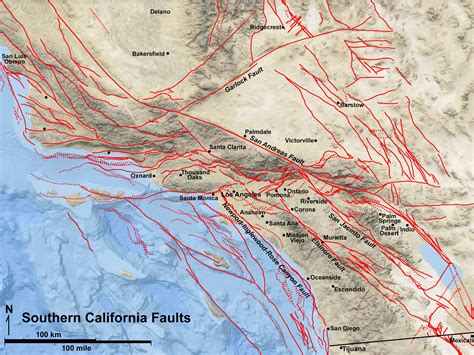 Southern California Earthquake Fault Line Map