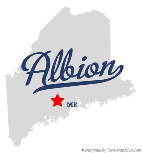 Map of Albion, ME, Maine