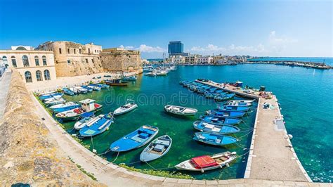 Gallipoli Old Town and Harbour Stock Photo - Image of port, building ...