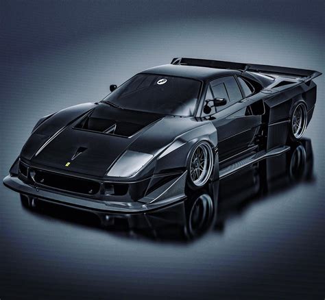 Ferrari F40 "Black Swan" Rendering Is a Widebody Sculpture - autoevolution