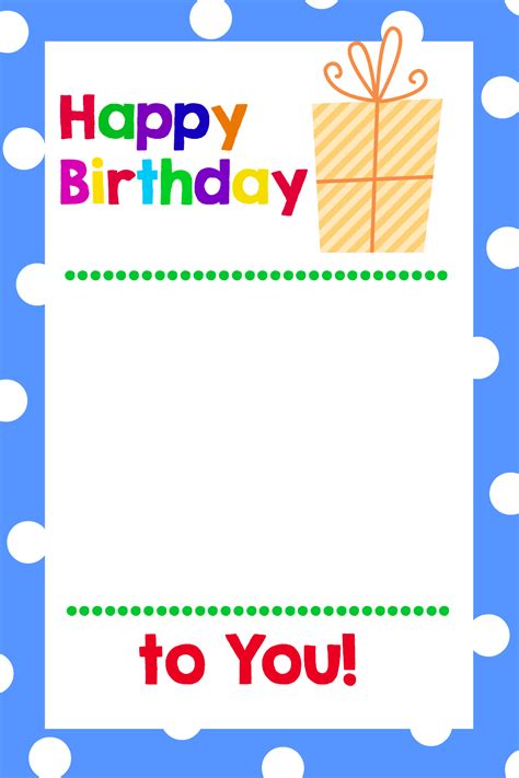 Printable Birthday Gift Card Holders | Birthday card template free ...