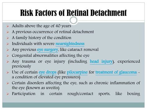 PPT - Retinal Detachment: Causes, Symptoms, Diagnosis and Treatment ...