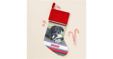 Black Lab Christmas Stocking personalized. | Zazzle