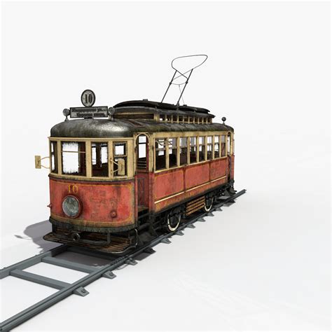 Old Tram 3d Model