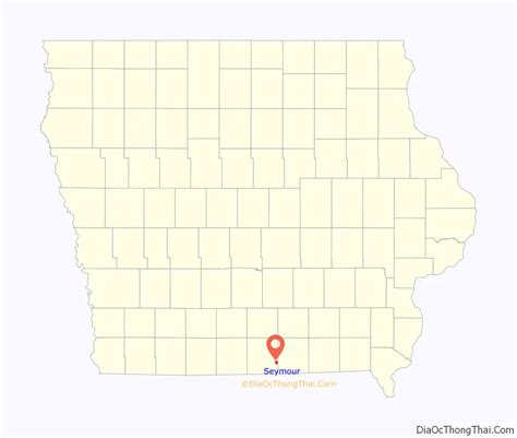 Map of Seymour city, Iowa - Thong Thai Real