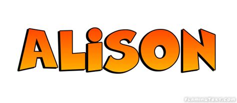 Alison Logo | Outil de conception de nom gratuit à partir de texte ...