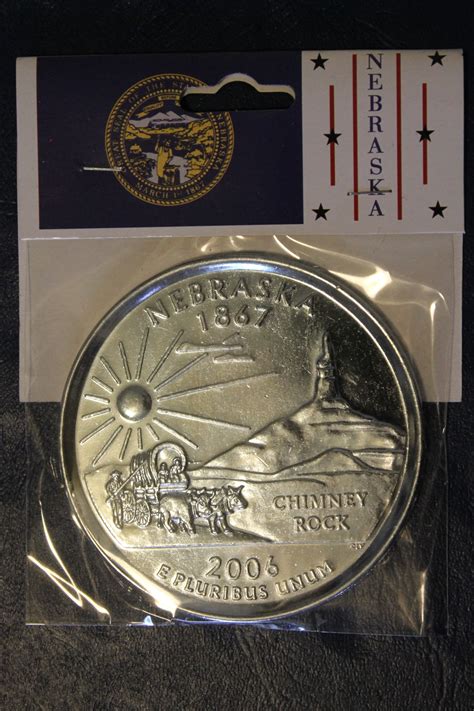 NEBRASKA STATE QUARTER 3 INCH COIN NOVELTY #NOV11