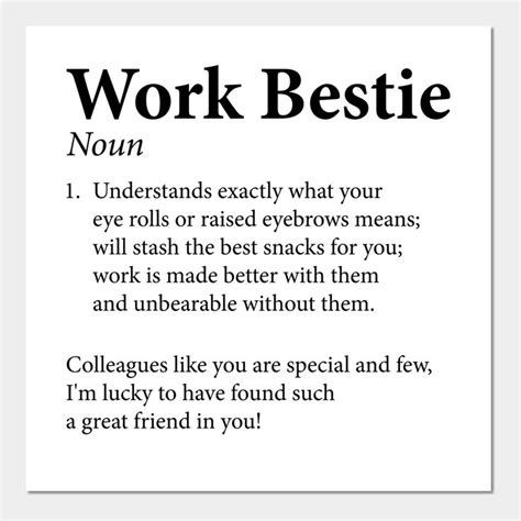 Work Bestie Definition Wall Art Print