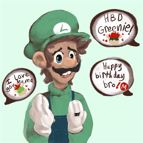 HooHoo🇹🇭 on Twitter: "It’s July 14th, it’s mama Luigi’s birthday💙💚 I ...