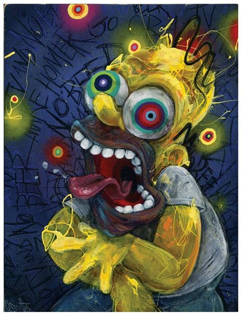 Homer Simpson Art The Simpsons Giclee Canvas by BlackInkArtz