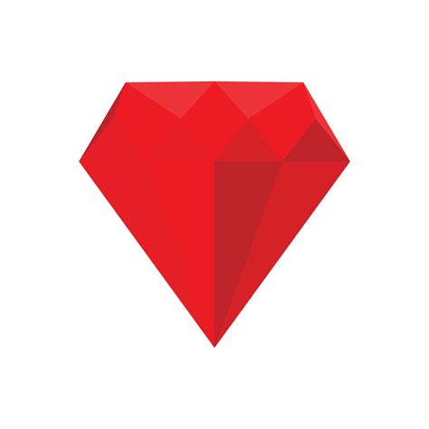 Ruby icon, flat style 15229111 Vector Art at Vecteezy