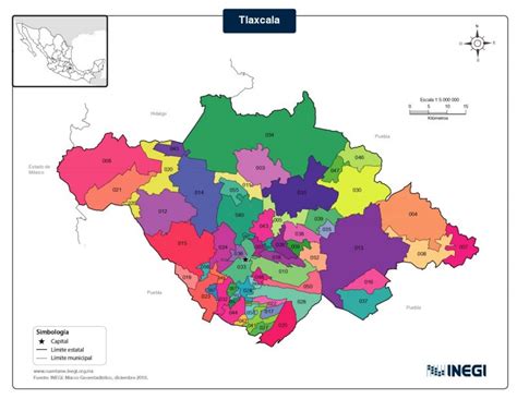 Mapa del Estado de Tlaxcala con Municipios >> Mapas para Descargar e ...