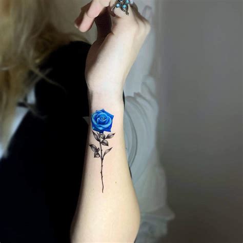 Top 81 Best Blue Rose Tattoo Ideas - [2021 Inspiration Guide]