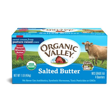 Organic Valley Salted Organic Butter, 1 lb - Walmart.com - Walmart.com