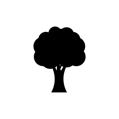 simple tree silhouette icon on white background 7357152 Vector Art at ...