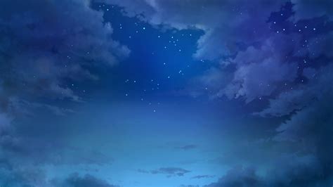 Anime Landscape: Anime Starry Night Sky Background