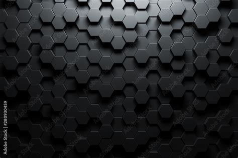 Dark hexagon wallpaper or background Stock Photo | Adobe Stock