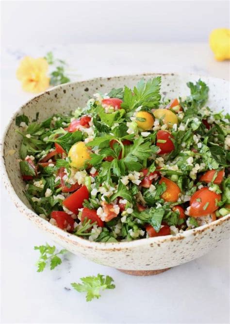 Healthy Bulgur Wheat Salad Recipe ~ Tabouli • Veggie Society