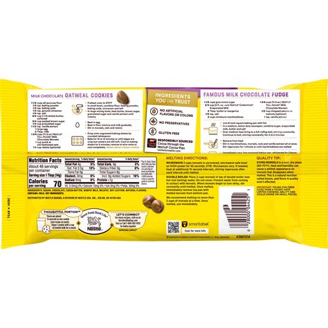 Nestle Milk Chocolate Chips Nutrition - Nutrition Pics