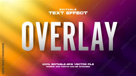 Gradient Overlay Text Effect Stock Vector | Adobe Stock