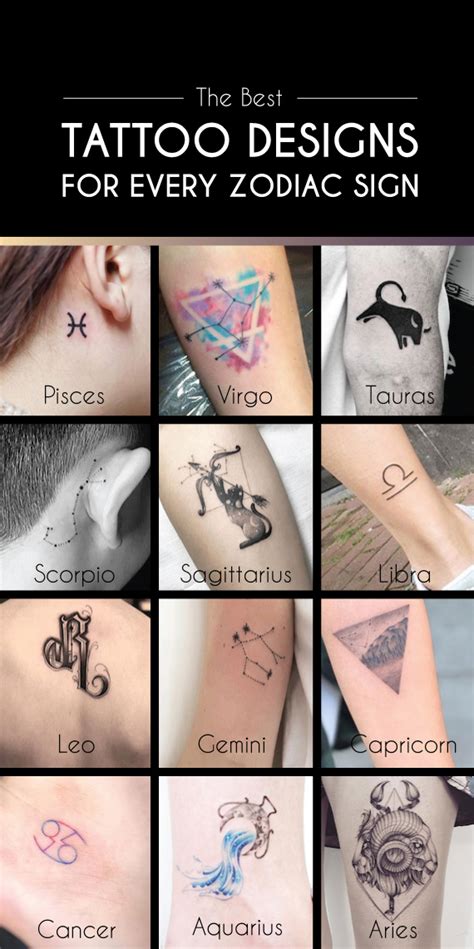 The Best Tattoo Designs for Every Zodiac Sign - TattooBlend