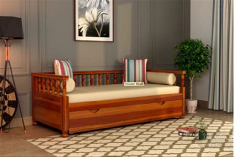 3 Seater Teak Wood Modern Wooden Diwan Sofa with storage at Rs 12800 in ...