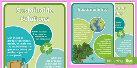 Printable Sustainability Poster | Teaching Resources