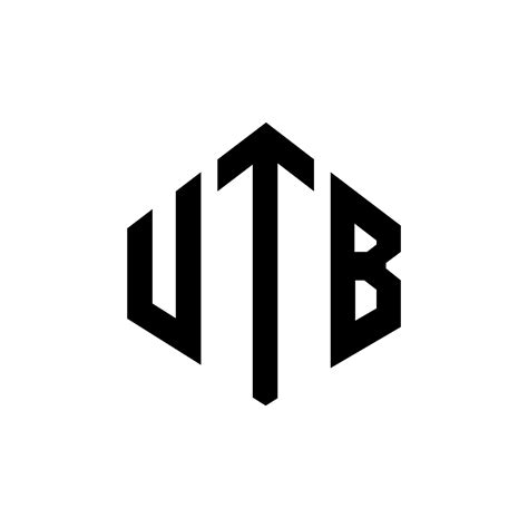 UTB letter logo design with polygon shape. UTB polygon and cube shape ...