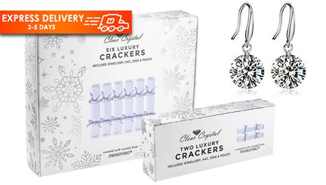 2, 6 or 12 Luxury Christmas Crackers with Crystals from Swarovski with ...